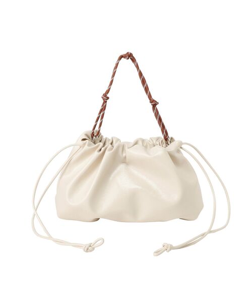 earth music&ecology（アースミュージックアンドエコロジー）の「マルチWAY巾着バッグ（ハンドバッグ・レディース・イエロー/アイボリー/ブラック・FREE）」の14枚目の写真