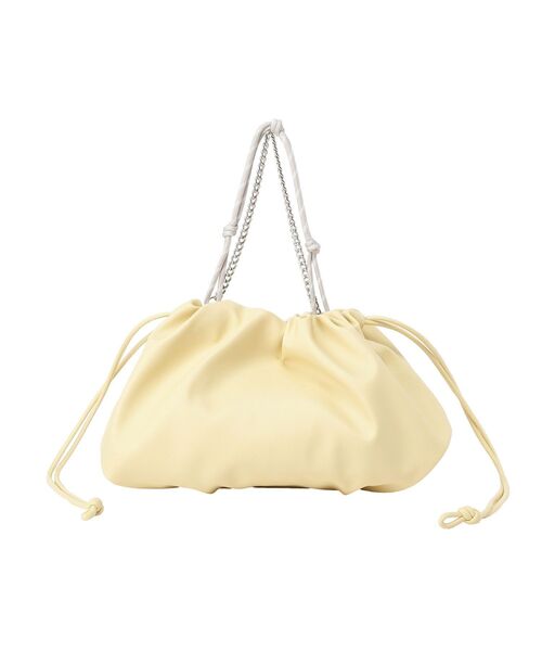 earth music&ecology（アースミュージックアンドエコロジー）の「マルチWAY巾着バッグ（ハンドバッグ・レディース・イエロー/アイボリー/ブラック・FREE）」の6枚目の写真