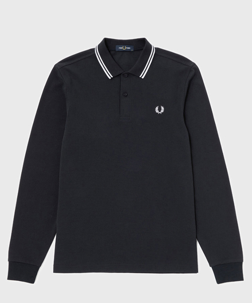 JOURNAL STANDARD（ジャーナルスタンダード）の「FRED PERRY / フレッドペリー M3636 LS TWIN TIPPED FP SHIRT（ポロシャツ・メンズ・ブラック/ネイビー/ホワイト・LARGE/MEDIUM/SMALL）」の3枚目の写真