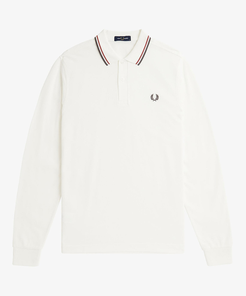 JOURNAL STANDARD（ジャーナルスタンダード）の「FRED PERRY / フレッドペリー M3636 LS TWIN TIPPED FP SHIRT（ポロシャツ・メンズ・ブラック/ネイビー/ホワイト・LARGE/MEDIUM/SMALL）」の2枚目の写真