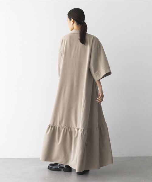 GARAGE OF GOOD CLOTHING(ガレージオブグッドクロージング)の「ストライプアシンメトリー7分袖ワンピース(ワンピース・レディース・ベージュ系その他2・36)」の6枚目の写真