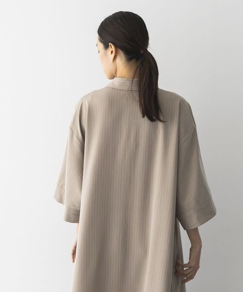 GARAGE OF GOOD CLOTHING(ガレージオブグッドクロージング)の「ストライプアシンメトリー7分袖ワンピース(ワンピース・レディース・ベージュ系その他2・36)」の11枚目の写真