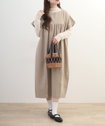 comoely closet コクーンが揺れるジャンパードレス 半袖