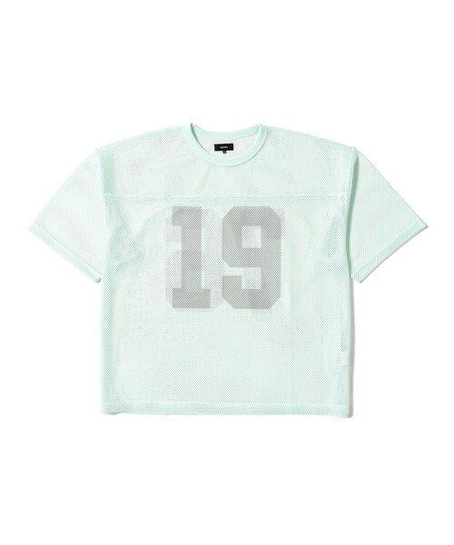 Mesh print T-shirt — широкоформатный футболка с принтом (wide short fit)