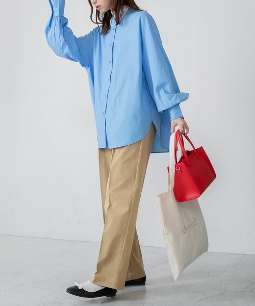 BONLECILL（ボンルシール）の「センタープレスタックチノパンツ（チノパンツ・レディース・ベージュ・M/S/L）」の4枚目の写真
