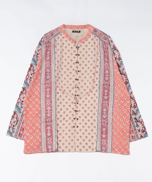 チャイハネ（チャイハネ）の「【チャイハネ】カリシュマMEN'Sシャツ（シャツ/ブラウス・メンズ・イエロー/ブルー/ベージュ・FREE）」の2枚目の写真