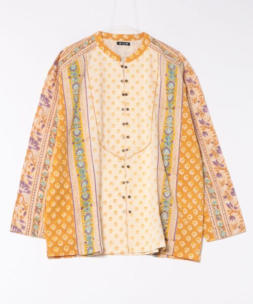 チャイハネ（チャイハネ）の「【チャイハネ】カリシュマMEN'Sシャツ（シャツ/ブラウス・メンズ・イエロー/ブルー/ベージュ・FREE）」の3枚目の写真