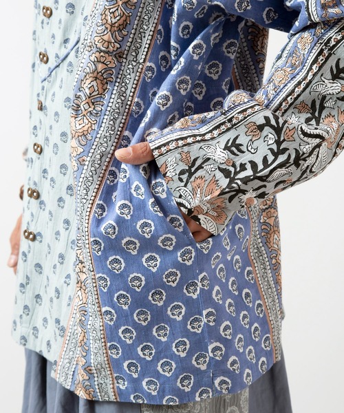 チャイハネ（チャイハネ）の「【チャイハネ】カリシュマMEN'Sシャツ（シャツ/ブラウス・メンズ・イエロー/ブルー/ベージュ・FREE）」の7枚目の写真