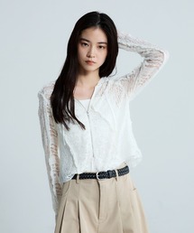 JEANASIS | バイアスパッチワークレースフーディ/660218(パーカー)