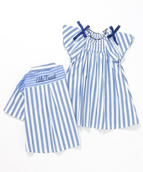 apres les cours（アプレレクール）の「【リンク】ストライプ・チェックシャツ（シャツ/ブラウス・キッズ・チェック/ストライプ・110/100/90/80/130/120）」の8枚目の写真