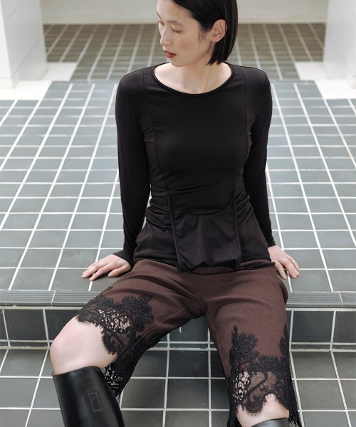 TELOPLAN(テーロプラン)の「【TELOPLAN】26SS新作 Hoca Jersey Top / ホカジャージートップ(Tシャツ/カットソー・レディース・ホワイト/グレー/ブラック・ONE SIZE)」の3枚目の写真