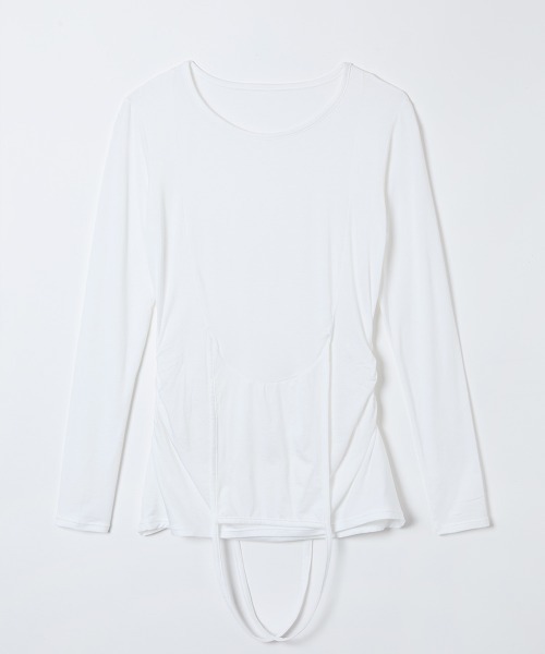 TELOPLAN(テーロプラン)の「【TELOPLAN】26SS新作 Hoca Jersey Top / ホカジャージートップ(Tシャツ/カットソー・レディース・ホワイト/グレー/ブラック・ONE SIZE)」の8枚目の写真