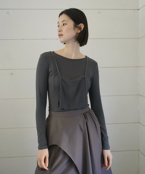 TELOPLAN(テーロプラン)の「【TELOPLAN】26SS新作 Hoca Jersey Top / ホカジャージートップ(Tシャツ/カットソー・レディース・ホワイト/グレー/ブラック・ONE SIZE)」の12枚目の写真