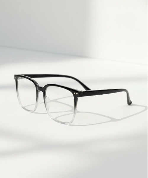 Burner（バーナー）の「【BLUR GLASS（ブラー・グラス）】調光グレーレンズ　スクエア　伊達メガネ blu-gls-14-7（メガネ・メンズ・ブラック系その他/ブラック・FREE）」の9枚目の写真
