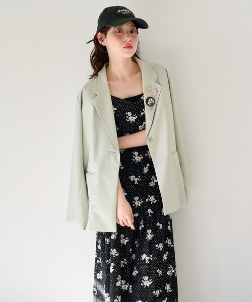 Kastane(カスタネ)の「【WEB先行/2サイズ展開/低身長サイズ】ドットフラワーキャミワンピース(ワンピース・レディース・ブラック/アイボリー・0/1)」の8枚目の写真