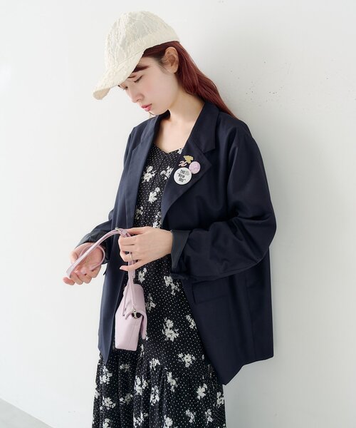 Kastane(カスタネ)の「【WEB先行/2サイズ展開/低身長サイズ】ドットフラワーキャミワンピース(ワンピース・レディース・ブラック/アイボリー・0/1)」の10枚目の写真