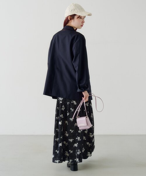 Kastane(カスタネ)の「【WEB先行/2サイズ展開/低身長サイズ】ドットフラワーキャミワンピース(ワンピース・レディース・ブラック/アイボリー・0/1)」の14枚目の写真