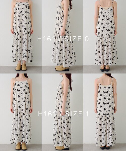 Kastane(カスタネ)の「【WEB先行/2サイズ展開/低身長サイズ】ドットフラワーキャミワンピース(ワンピース・レディース・ブラック/アイボリー・0/1)」の15枚目の写真