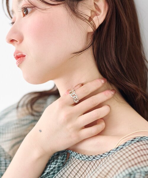 Kastane（カスタネ）の「【fiw.】チェーンリング（リング・レディース・シルバー・FREE）」の2枚目の写真