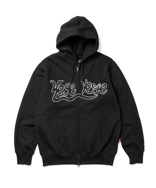 YESEYESEE(イエスアイシー)の「Y.E.S Snail Logo Zip-up Hoodie(パーカー・メンズ・ブラック/ダークブラウン・XL/L/M/S)」の1枚目の写真