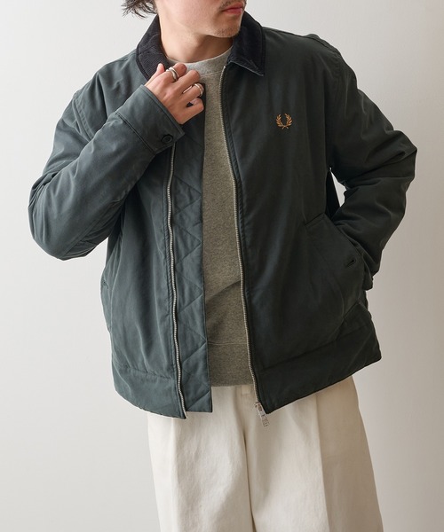 FRED PERRY(フレッドペリー)の「【FRED PERRY】COTTON CABAN JACKET J8535/カバンジャケット(その他アウター・メンズ・ブラック/ダークグリーン・S/XL/L/M)」の2枚目の写真