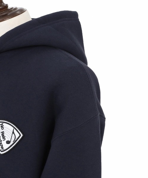 No Rain No Rainbow(ノーレインノーレインボー)の「mpa4067-10oz back fleece hoodie with pick patch ジップパーカー(NR26S-12)(パーカー・メンズ・ネイビー/ホワイト/ブラック・XL/L/M/S)」の10枚目の写真