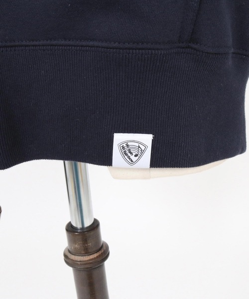 No Rain No Rainbow(ノーレインノーレインボー)の「mpa4067-10oz back fleece hoodie with pick patch ジップパーカー(NR26S-12)(パーカー・メンズ・ネイビー/ホワイト/ブラック・XL/L/M/S)」の13枚目の写真