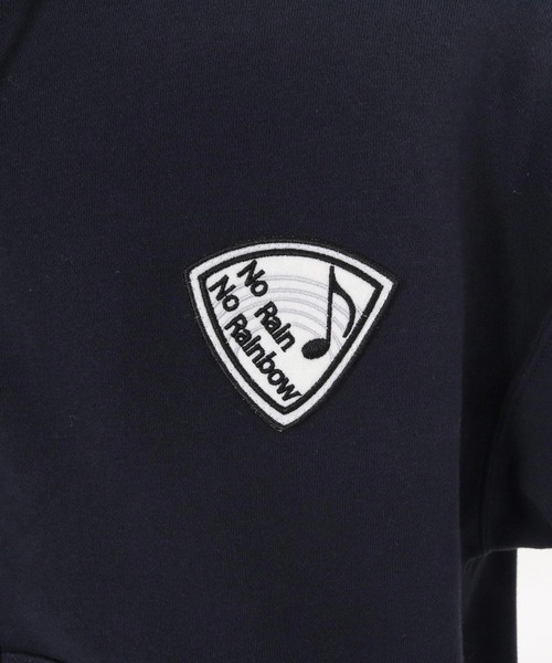 No Rain No Rainbow(ノーレインノーレインボー)の「mpa4067-10oz back fleece hoodie with pick patch ジップパーカー(NR26S-12)(パーカー・メンズ・ネイビー/ホワイト/ブラック・XL/L/M/S)」の14枚目の写真