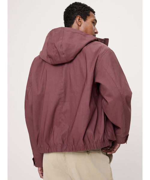 Banana Republic(バナナリパブリック)の「ヘンプブレンド フーデッド フィールド ジャケット(その他アウター・メンズ・バーガンディー・XL/L/M/S)」の4枚目の写真