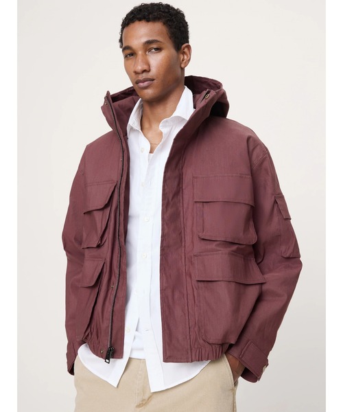 Banana Republic(バナナリパブリック)の「ヘンプブレンド フーデッド フィールド ジャケット(その他アウター・メンズ・バーガンディー・XL/L/M/S)」の1枚目の写真
