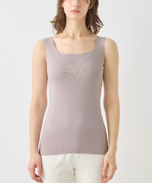 GUNZE(グンゼ)の「KIREILABO/キレイラボ 汗取り付きタンクトップ 完全無縫製×肌側オーガニックコットン100%(インナーウェア/肌着・レディース・ブラック/ブルー系その他/ベージュ系その他・MEDIUM/LARGE/X-LARGE)」の2枚目の写真