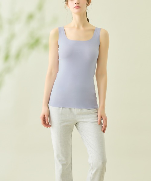 GUNZE(グンゼ)の「KIREILABO/キレイラボ 汗取り付きタンクトップ 完全無縫製×肌側オーガニックコットン100%(インナーウェア/肌着・レディース・ブラック/ブルー系その他/ベージュ系その他・MEDIUM/LARGE/X-LARGE)」の5枚目の写真