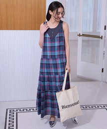 THE CRAFT CREW PRODUCTS（ザクラフトクループロダクツ）の「インドコットン ティアード切替 アソート キャミワンピース【THE CRAFT CREW PRODUCTS】（ワンピース）」