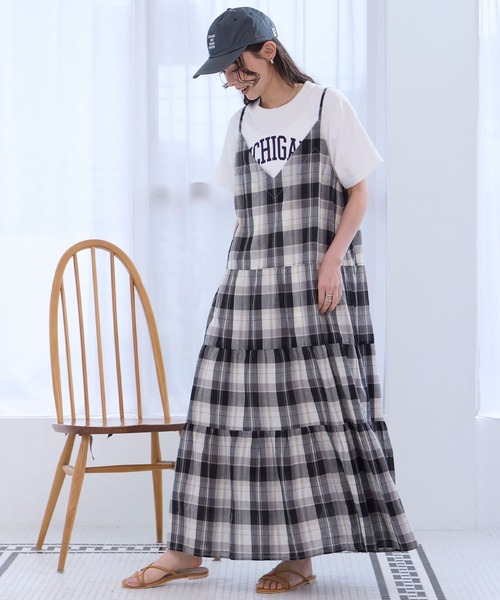THE CRAFT CREW PRODUCTS（ザクラフトクループロダクツ）の「インドコットン ティアード切替 アソート キャミワンピース【THE CRAFT CREW PRODUCTS】（ワンピース・レディース・ブラック系/ブラック/ブラック系1/レッド/ブラウン/ネイビー系/オフホワイト・FREE）」の22枚目の写真