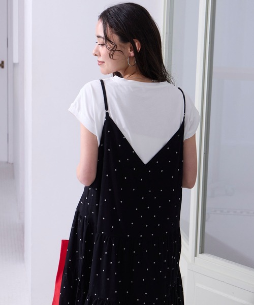 THE CRAFT CREW PRODUCTS（ザクラフトクループロダクツ）の「インドコットン ティアード切替 アソート キャミワンピース【THE CRAFT CREW PRODUCTS】（ワンピース・レディース・ブラック系/ブラック/ブラック系1/レッド/ブラウン/ネイビー系/オフホワイト・FREE）」の12枚目の写真