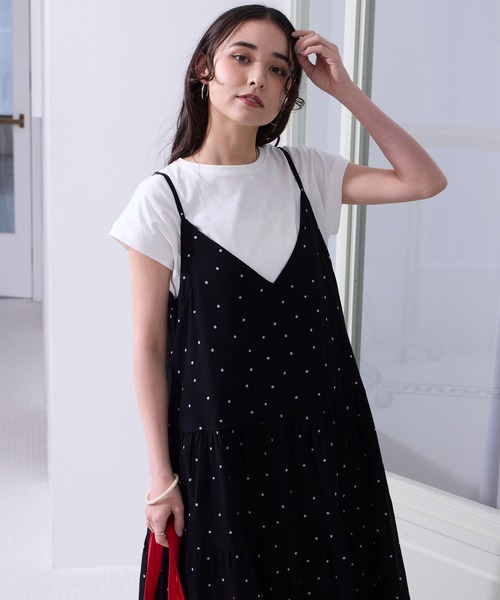THE CRAFT CREW PRODUCTS（ザクラフトクループロダクツ）の「インドコットン ティアード切替 アソート キャミワンピース【THE CRAFT CREW PRODUCTS】（ワンピース・レディース・ブラック系/ブラック/ブラック系1/レッド/ブラウン/ネイビー系/オフホワイト・FREE）」の14枚目の写真
