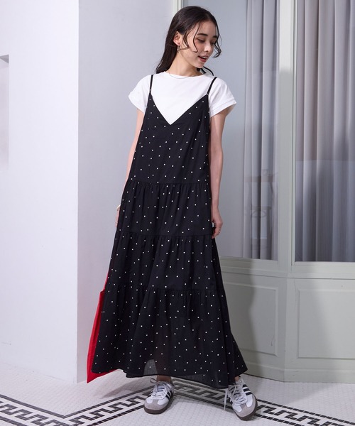 THE CRAFT CREW PRODUCTS（ザクラフトクループロダクツ）の「インドコットン ティアード切替 アソート キャミワンピース【THE CRAFT CREW PRODUCTS】（ワンピース・レディース・ブラック系/ブラック/ブラック系1/レッド/ブラウン/ネイビー系/オフホワイト・FREE）」の19枚目の写真