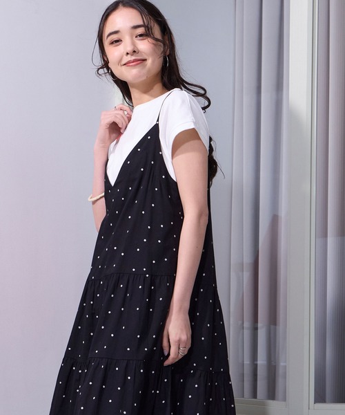 THE CRAFT CREW PRODUCTS（ザクラフトクループロダクツ）の「インドコットン ティアード切替 アソート キャミワンピース【THE CRAFT CREW PRODUCTS】（ワンピース・レディース・ブラック系/ブラック/ブラック系1/レッド/ブラウン/ネイビー系/オフホワイト・FREE）」の20枚目の写真