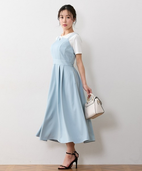 Nissen glamor(ニッセングラマー)の「【大きい胸専用】フレアキャミワンピース(ポケット付)(ワンピース・レディース・ライトブルー/ネイビー・LL/L/M)」の16枚目の写真