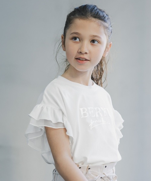 GLOBAL WORK（グローバルワーク）の「ヘビロッTEEフリル袖T/キッズ