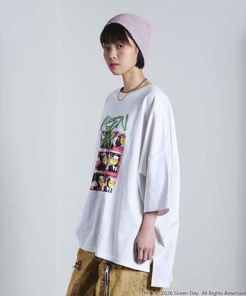 GOOD ROCK SPEED（グッドロックスピード）の「【ROSE BUD別注】(GOOD ROCK SPEED)GREENDAY TSHIRT（Tシャツ/カットソー・レディース・ホワイト・ONE SIZE）」の2枚目の写真