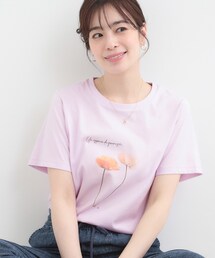 SHOO・LA・RUE | 【綿100%/プチプラ/S-LL】カジュアルすぎない フェミニンプリントTシャツ(Tシャツ/カットソー)