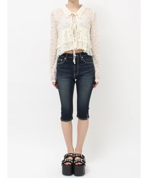 EVRIS（エヴリス）の「スタッズレースリボンシャツ（シャツ/ブラウス・レディース・アイボリー/ブラック・FREE）」の17枚目の写真
