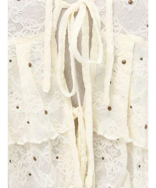 EVRIS（エヴリス）の「スタッズレースリボンシャツ（シャツ/ブラウス・レディース・アイボリー/ブラック・FREE）」の19枚目の写真