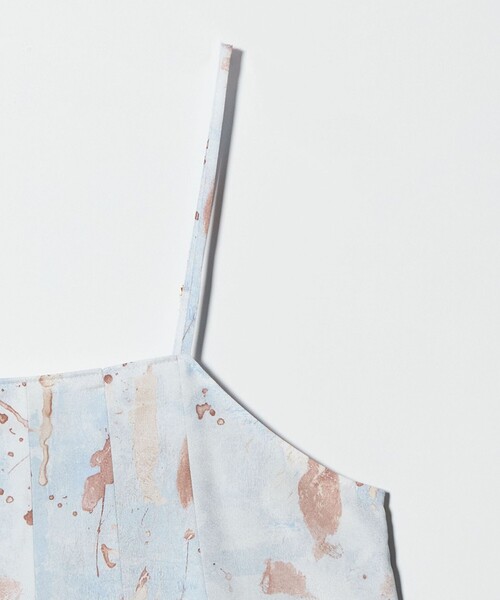 green label relaxing（グリーンレーベルリラクシング）の「マーブル プリント キャミソール（キャミソール・レディース・オフホワイト・FREE）」の4枚目の写真