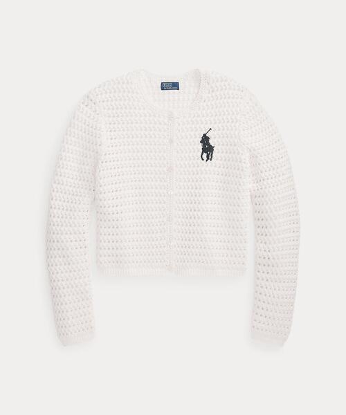 Polo Ralph Lauren カーディガン  ホワイト XS Cable-Knit Short-Sleeve Cardigan | Ralph Lauren