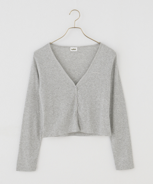 irojikake(イロジカケ)の「irojikake/イロジカケ HEART WARM CARDIGAN(カーディガン/ボレロ・レディース・ブラック/グレー・SMALL)」の2枚目の写真