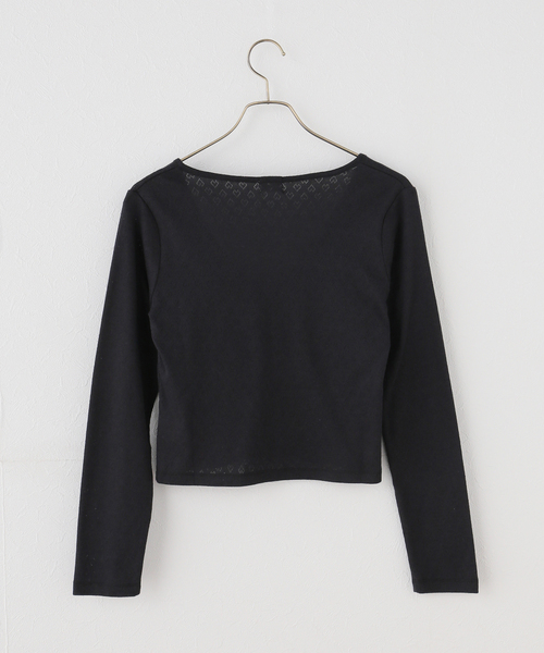 irojikake(イロジカケ)の「irojikake/イロジカケ HEART WARM CARDIGAN(カーディガン/ボレロ・レディース・ブラック/グレー・SMALL)」の11枚目の写真