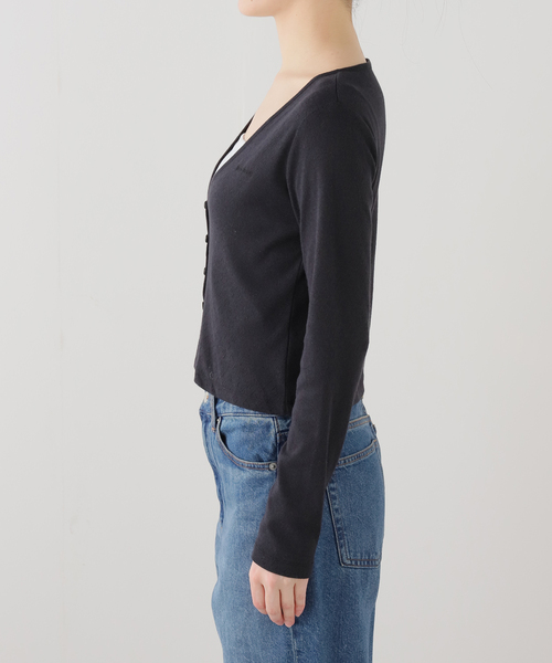 irojikake(イロジカケ)の「irojikake/イロジカケ HEART WARM CARDIGAN(カーディガン/ボレロ・レディース・ブラック/グレー・SMALL)」の9枚目の写真