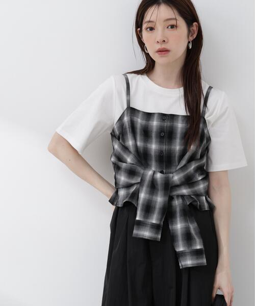 PROPORTION BODY DRESSING(プロポーションボディドレッシング)の「<a>シャツビスチェ / 1216119406(キャミソール・レディース・ブラック/ブルー・FREE)」の5枚目の写真